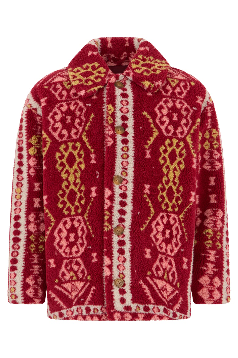 fleece jacket red by Selfnex