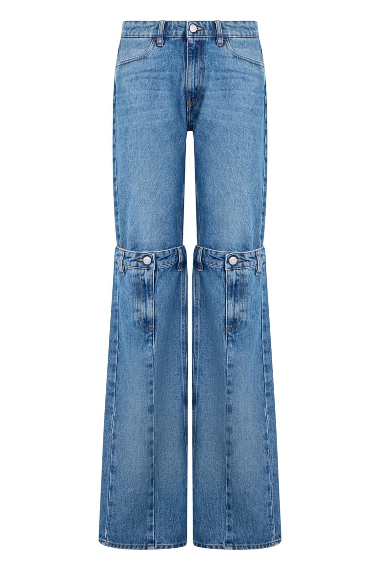flared jeans blue denim by Selfnex