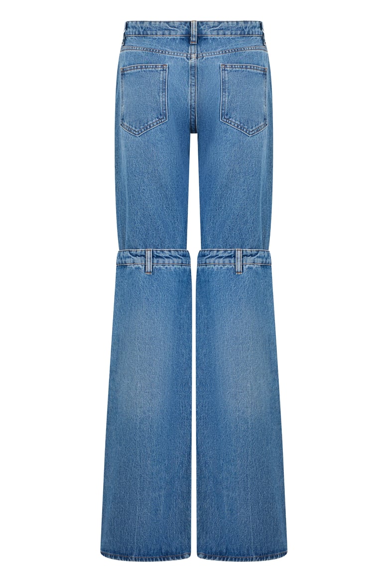 flared jeans blue denim by Selfnex