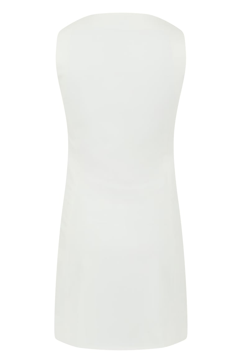 mini dress wide neckline white by Selfnex