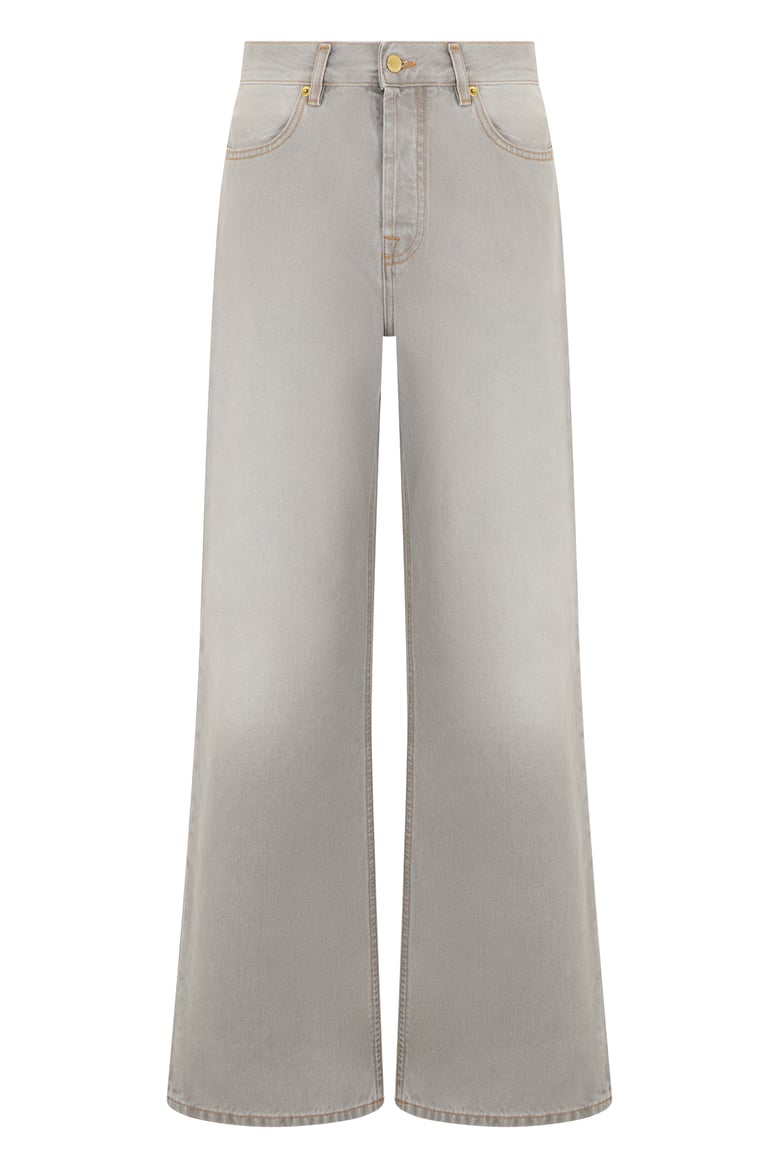 wide-leg jeans grey cotton by Selfnex