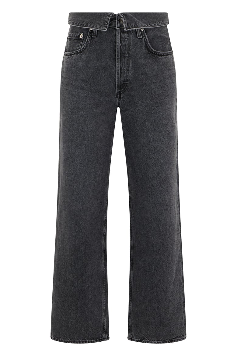 straight jeans black cotton by Selfnex