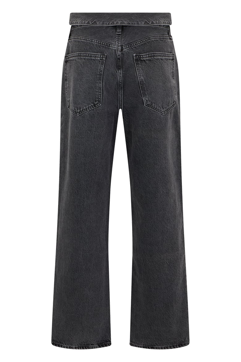 straight jeans black cotton by Selfnex