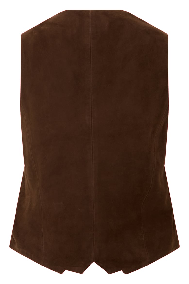 vest in brown suede by Selfnex