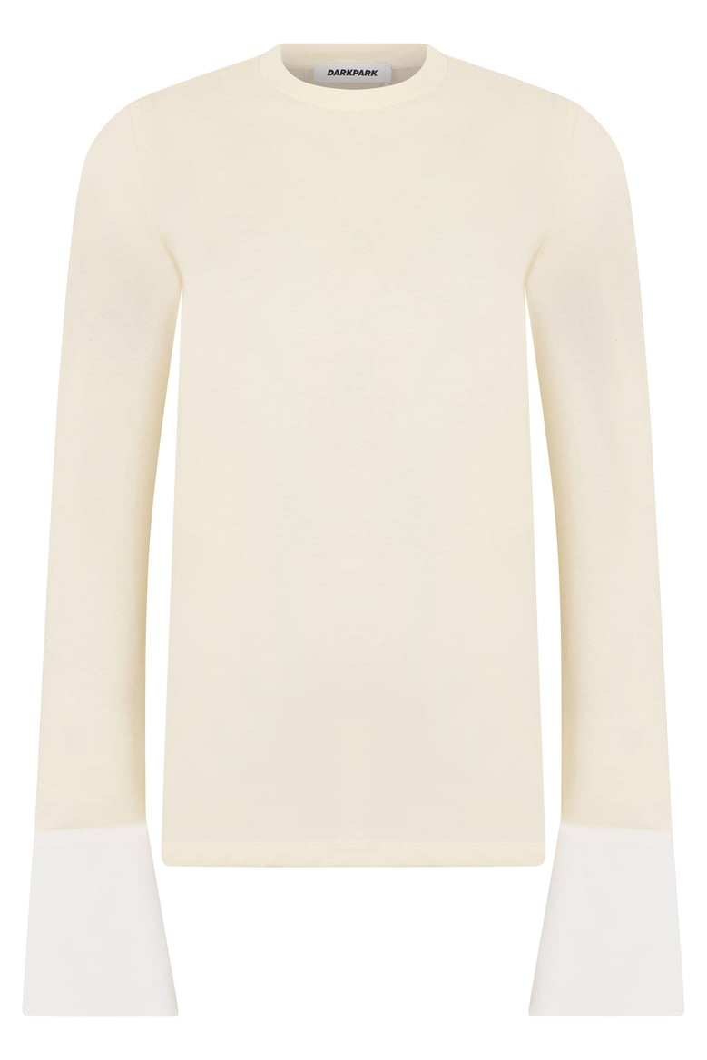 long-sleeve top ivory by Selfnex