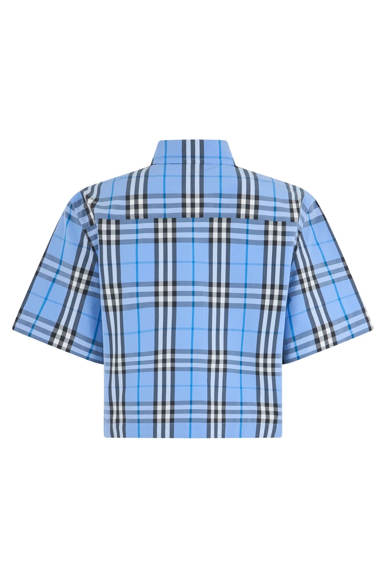short-sleeve cotton shirt light blue by Selfnex