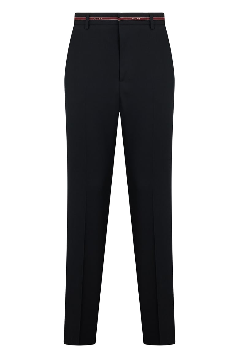 trousers high-waisted wool black by Selfnex