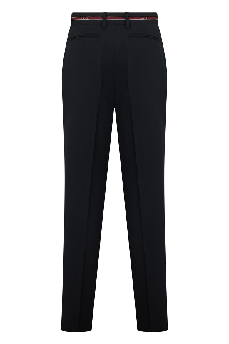trousers high-waisted wool black by Selfnex