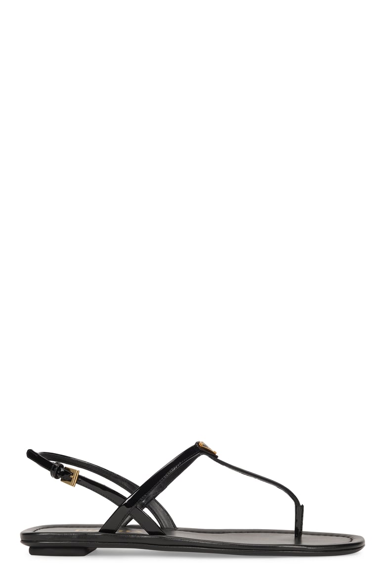 flip-flops patent leather black by Selfnex