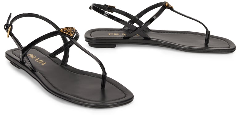 flip-flops patent leather black by Selfnex