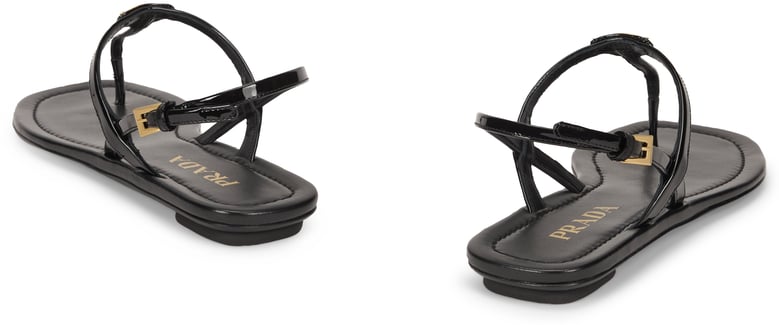 flip-flops patent leather black by Selfnex