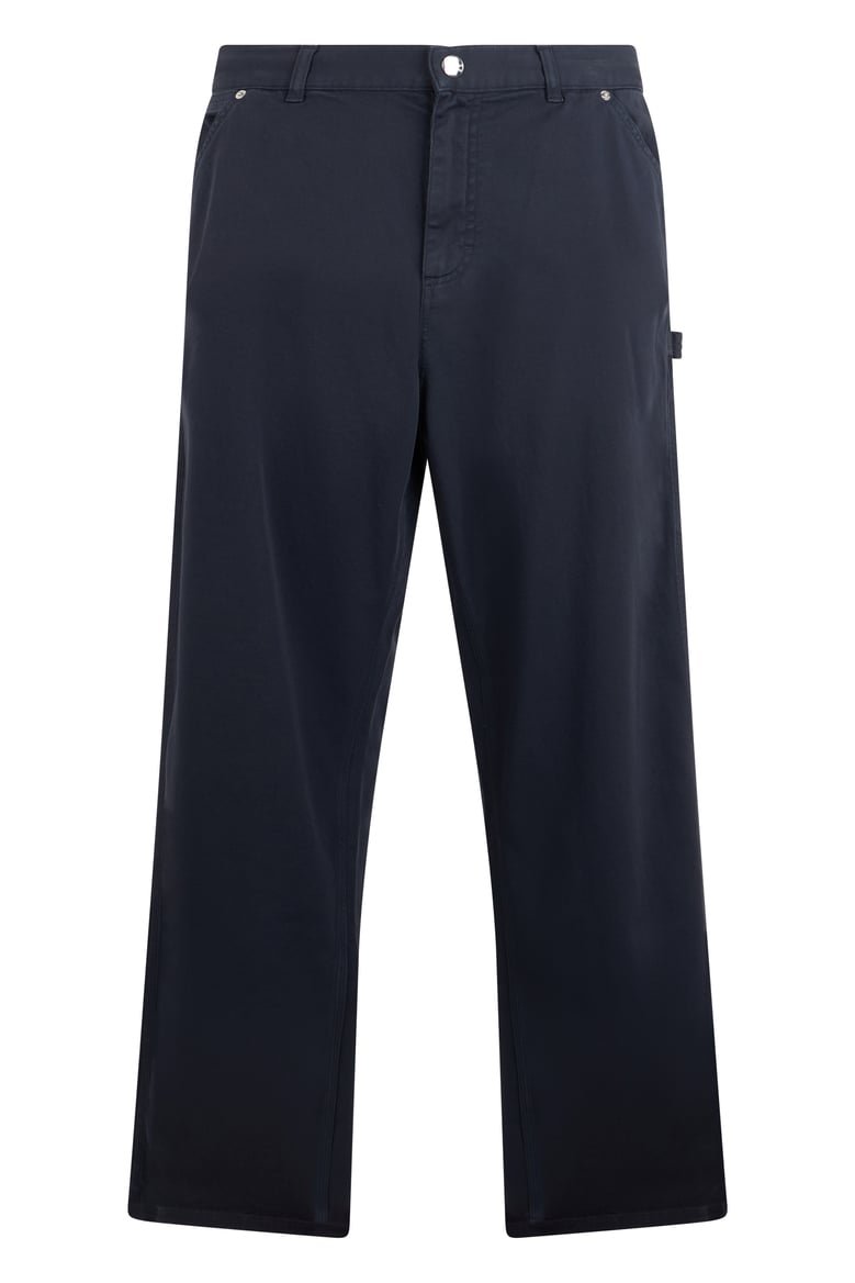 trousers gabardine cotton-blend blue by Selfnex