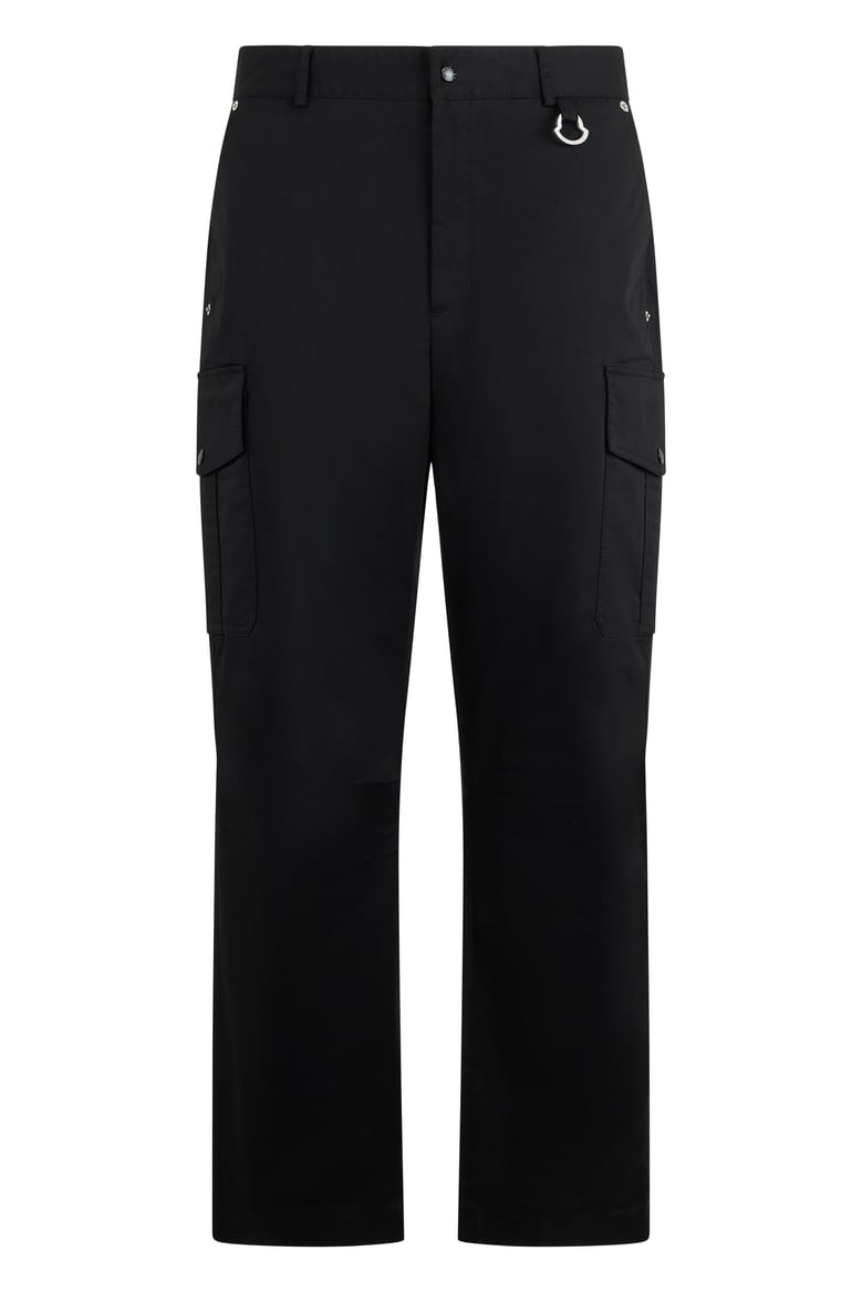 cargo trousers black stretch cotton by Selfnex
