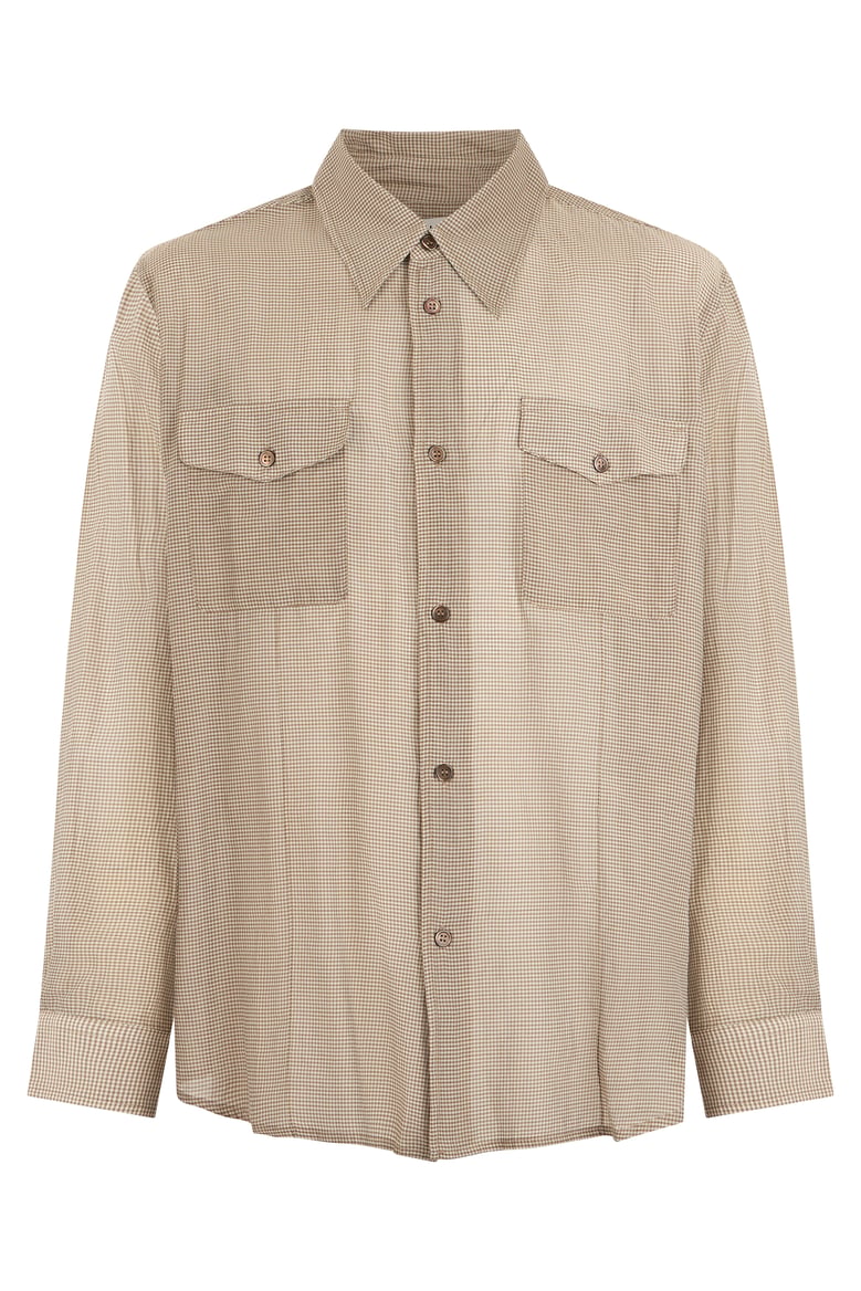 shirt checkered beige by Selfnex
