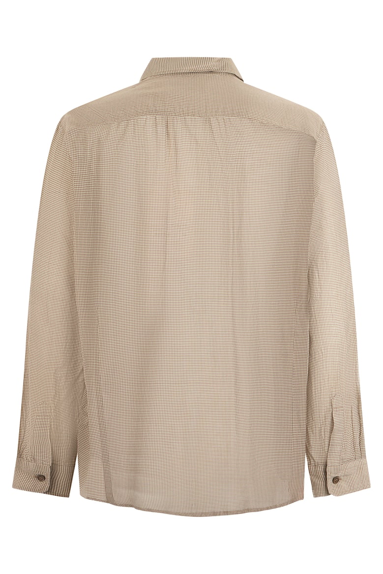 shirt checkered beige by Selfnex