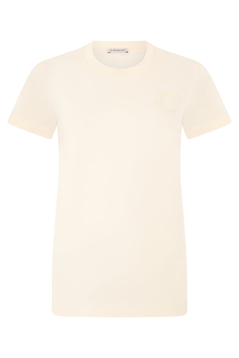 t-shirt embroidered ivory by Selfnex