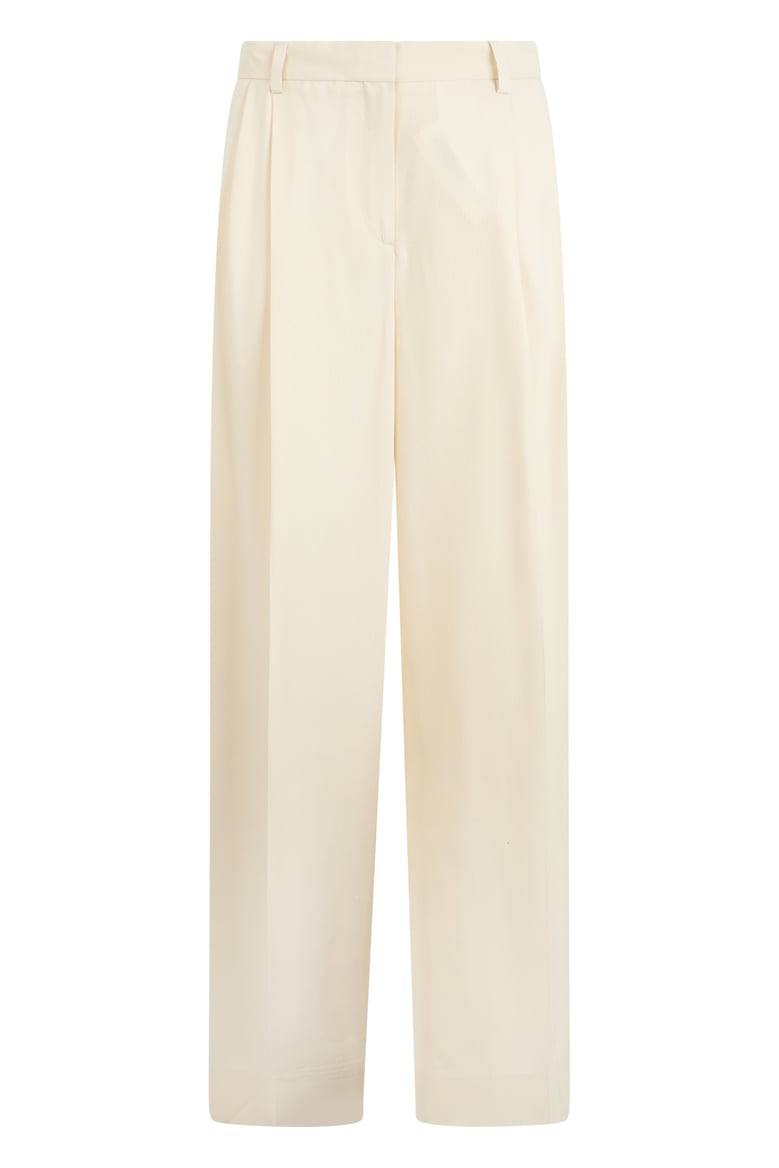 trousers with pleats ecru by Selfnex