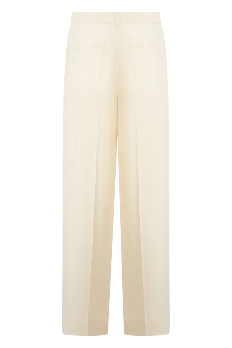 trousers with pleats ecru by Selfnex