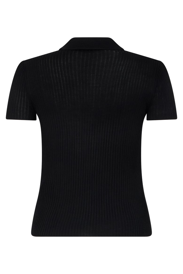 cardigan ribbed knit black by Selfnex