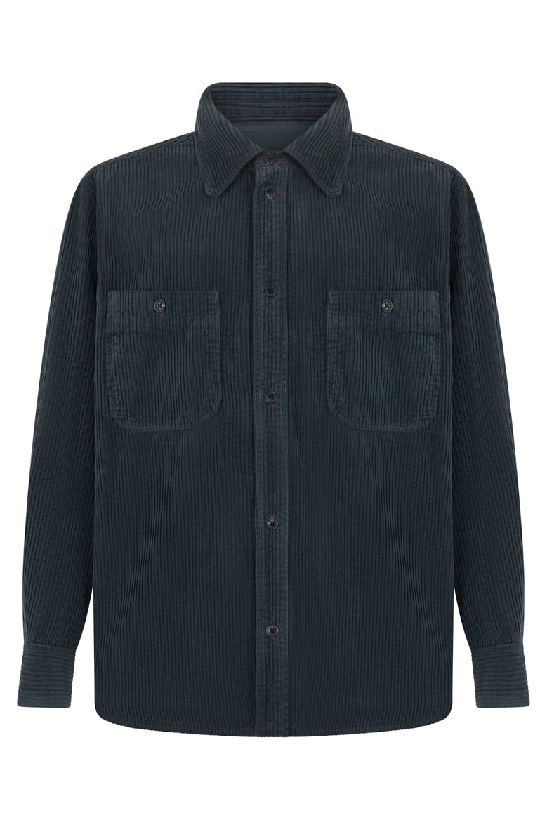 cord shirt blue by Selfnex