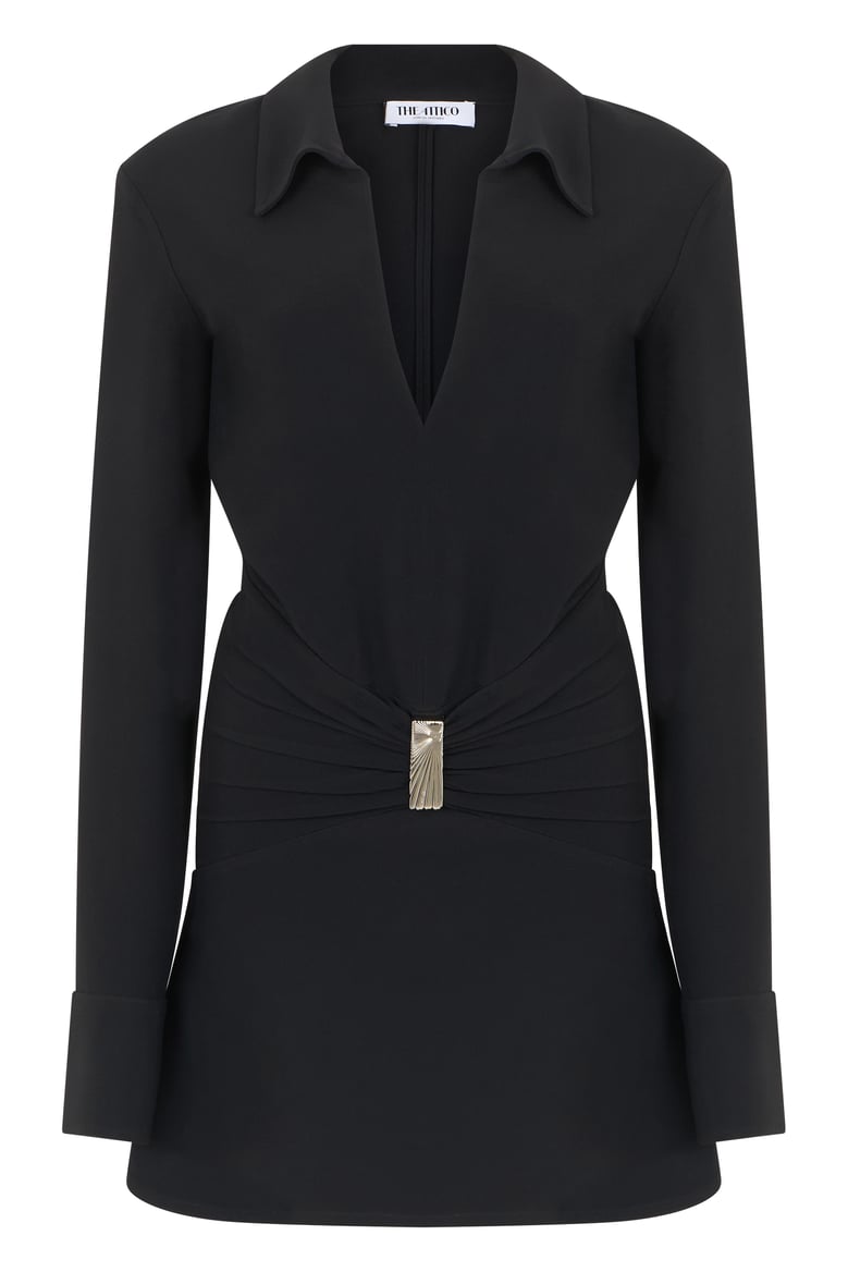 dress crepe chemisier black by Selfnex