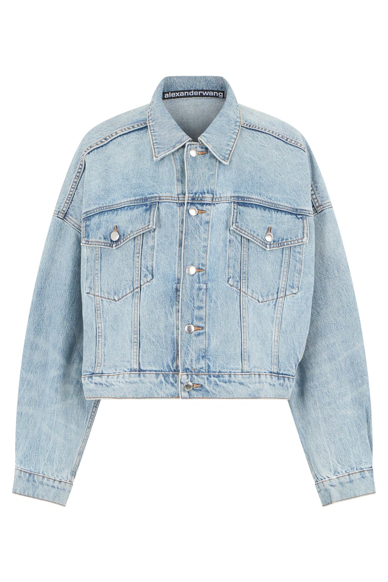 denim jacket cropped light blue by Selfnex