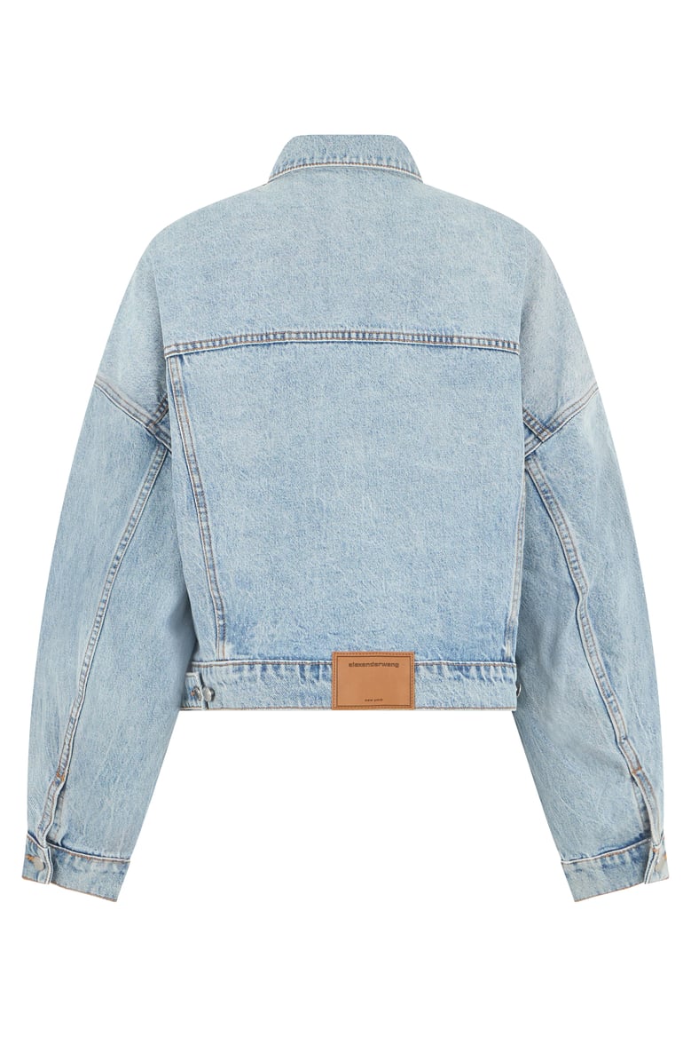 denim jacket cropped light blue by Selfnex