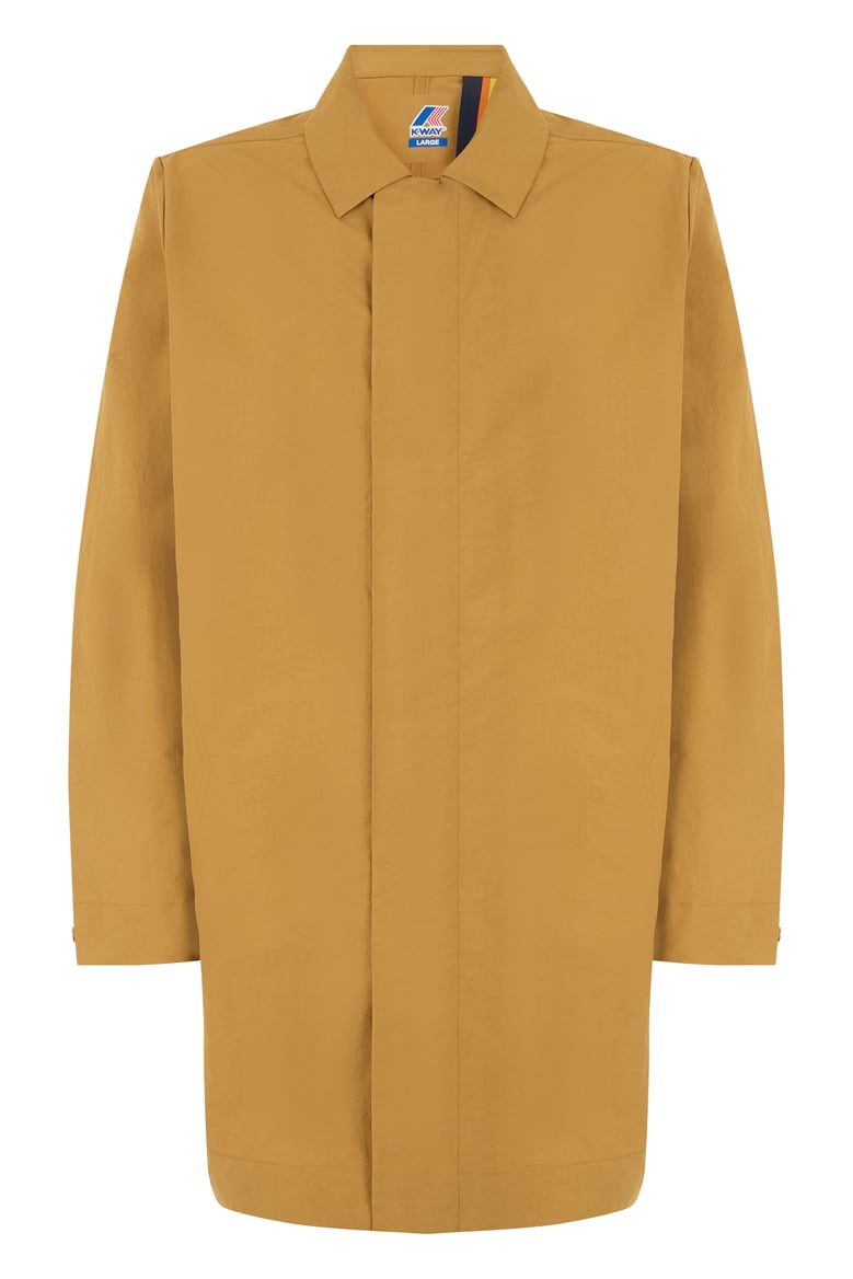 technical coat poirol mustard by Selfnex