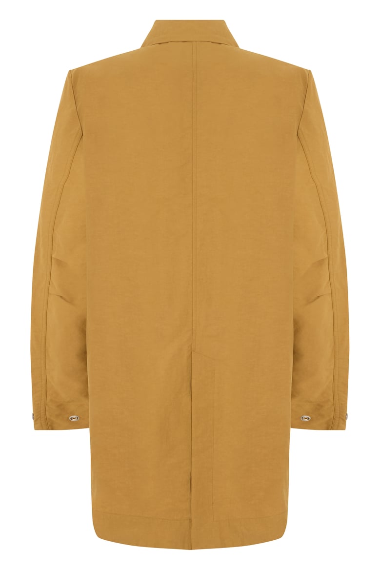 technical coat poirol mustard by Selfnex