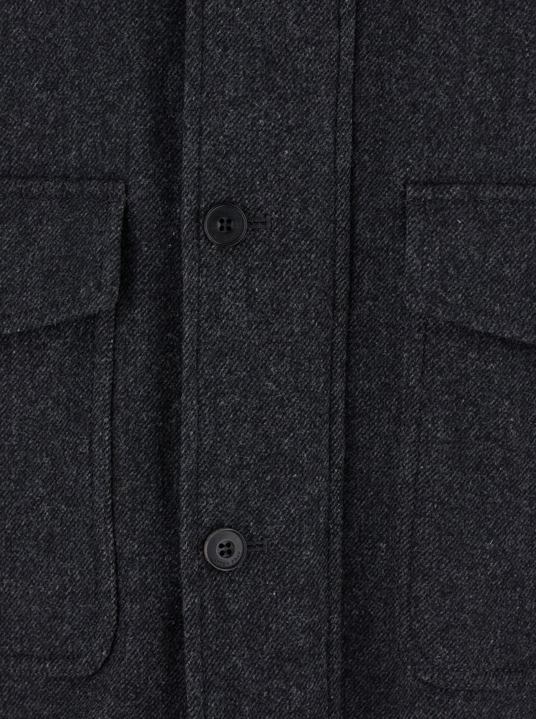 grey jacket with classic collar by Selfnex