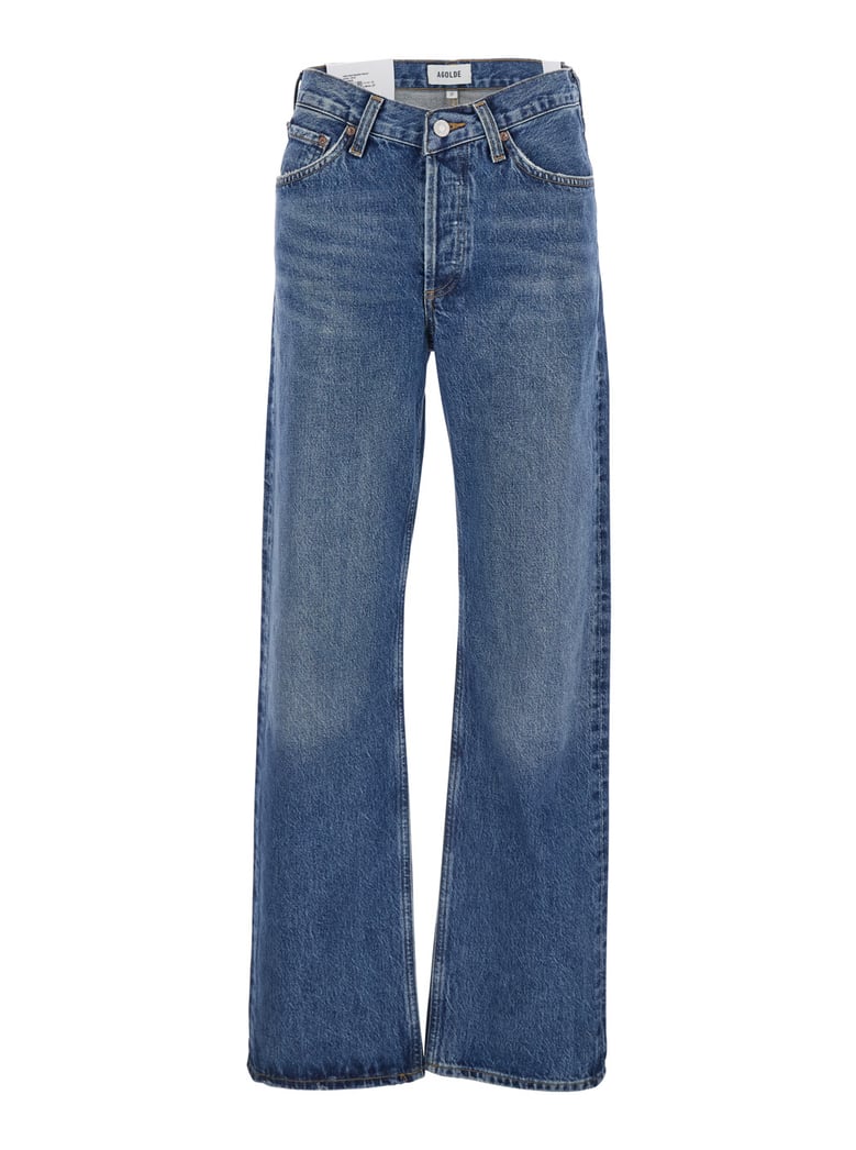 blue denim jeans with belt loops by Selfnex