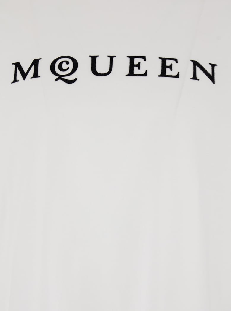 white crewneck t-shirt with logo by Selfnex