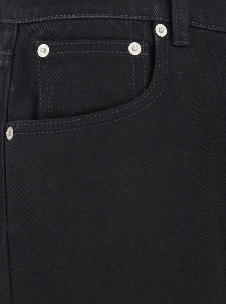 black denim jeans with belt loops by Selfnex