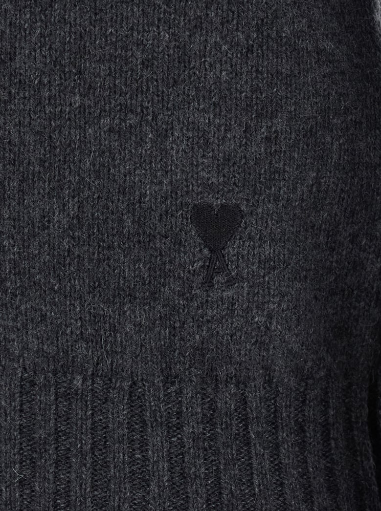 grey cashmere turtleneck sweater by Selfnex