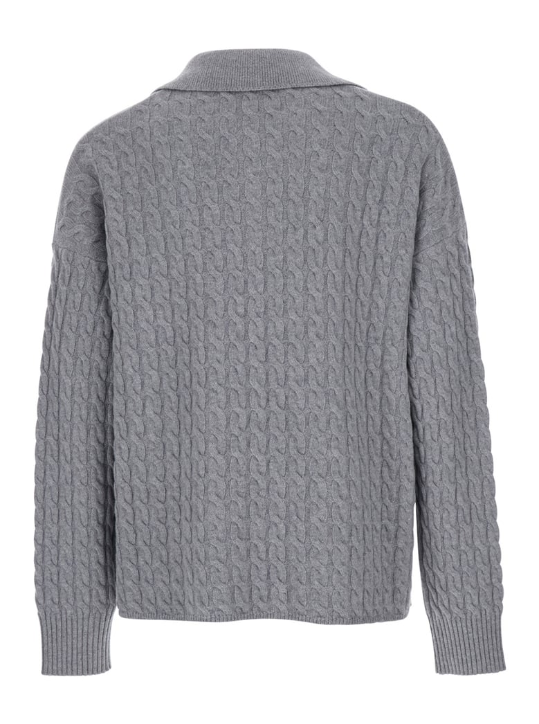grey polo shirt with woven design by Selfnex