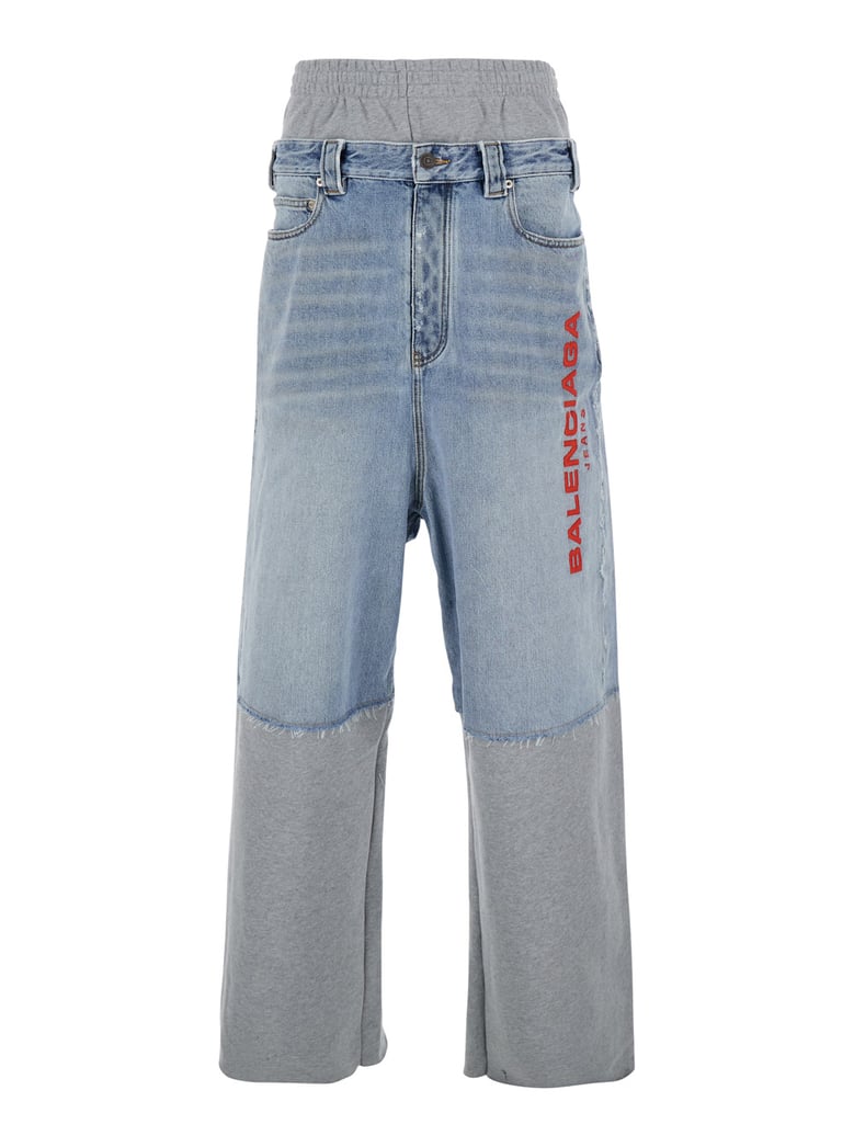 light blue jeans with fleece inserts by Selfnex