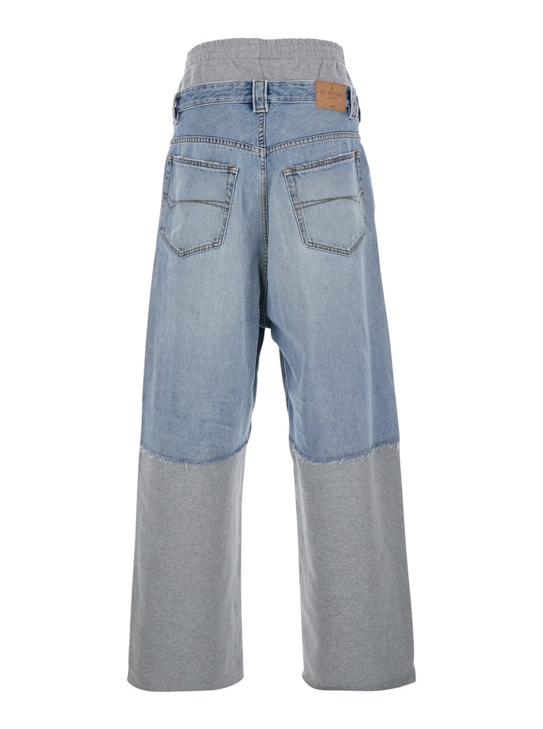 light blue jeans with fleece inserts by Selfnex