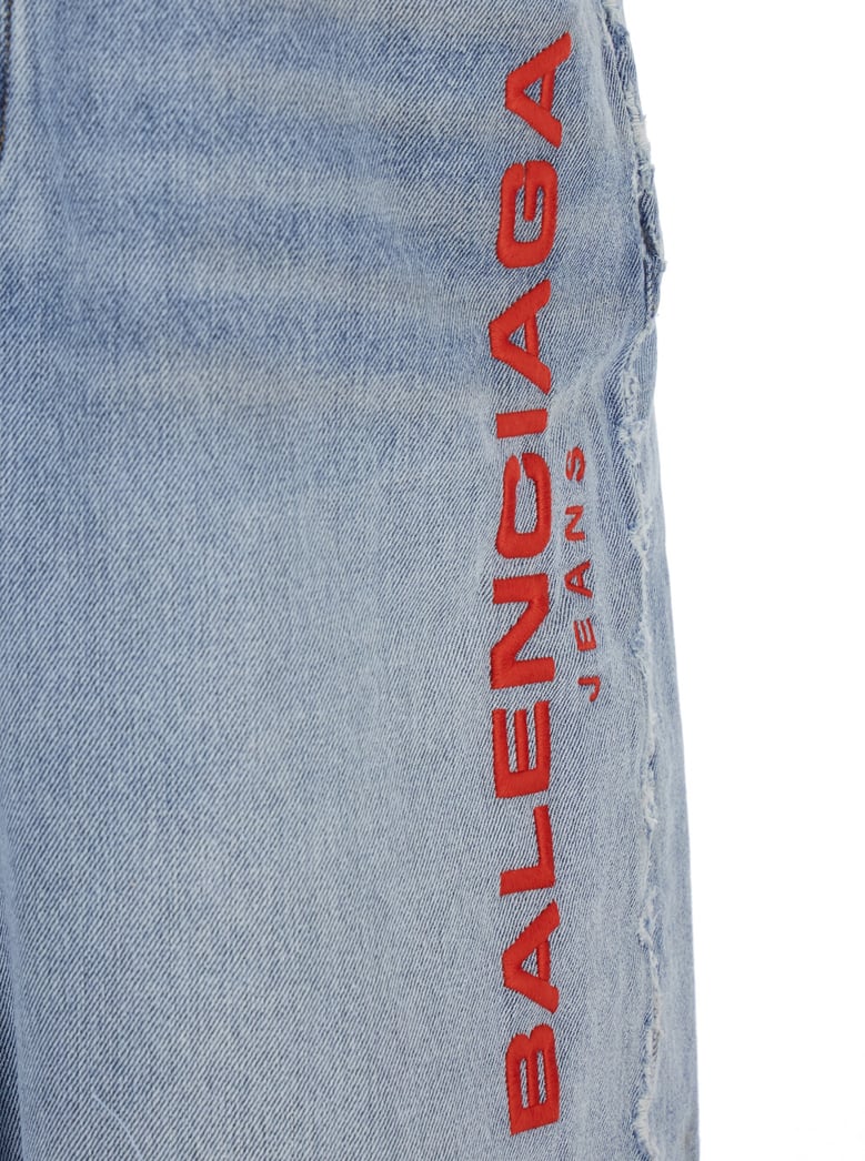 light blue jeans with fleece inserts by Selfnex