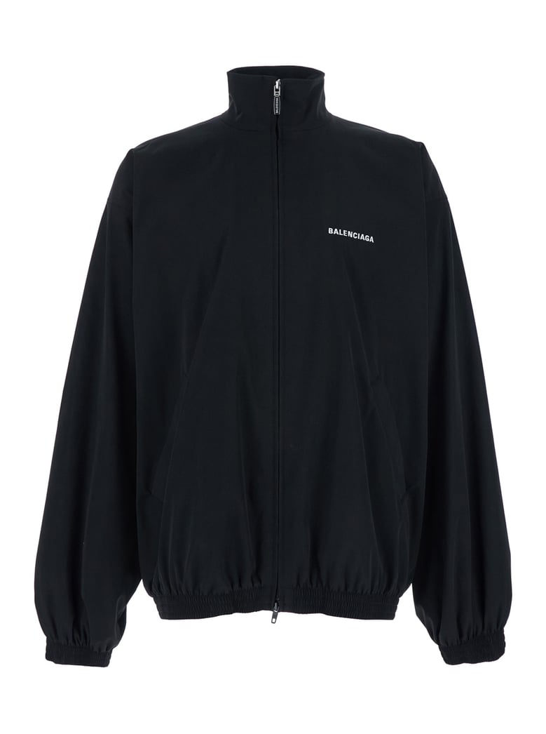 black high neck sweatshirt with logo by Selfnex