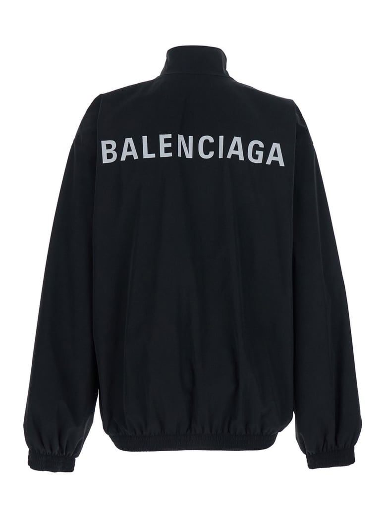 black high neck sweatshirt with logo by Selfnex