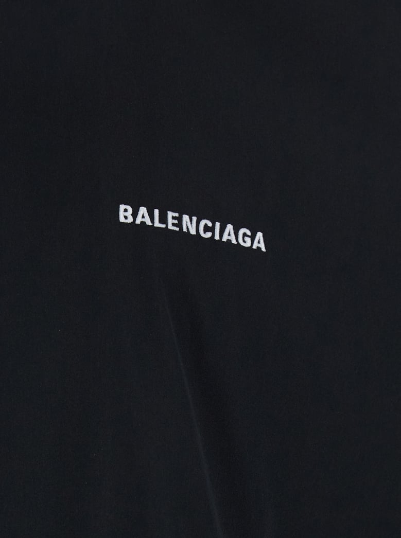 black high neck sweatshirt with logo by Selfnex
