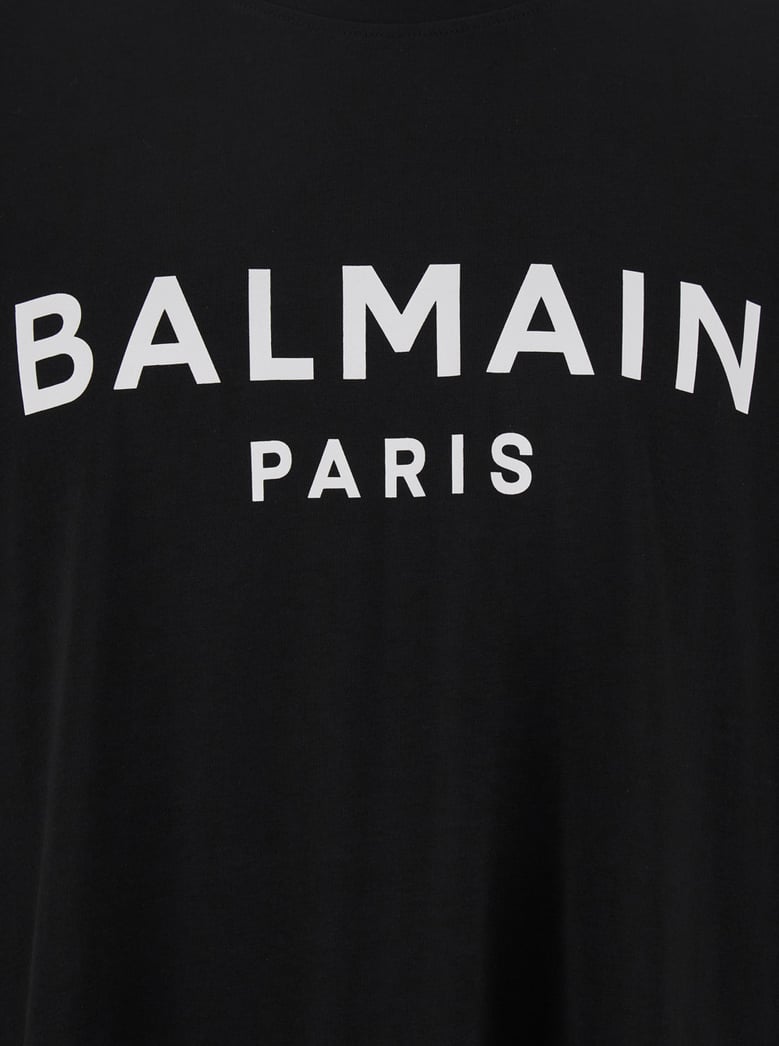 black crewneck t-shirt with logo by Selfnex