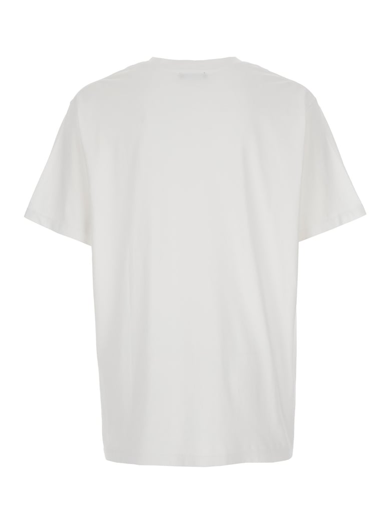 white crewneck t-shirt with logo by Selfnex