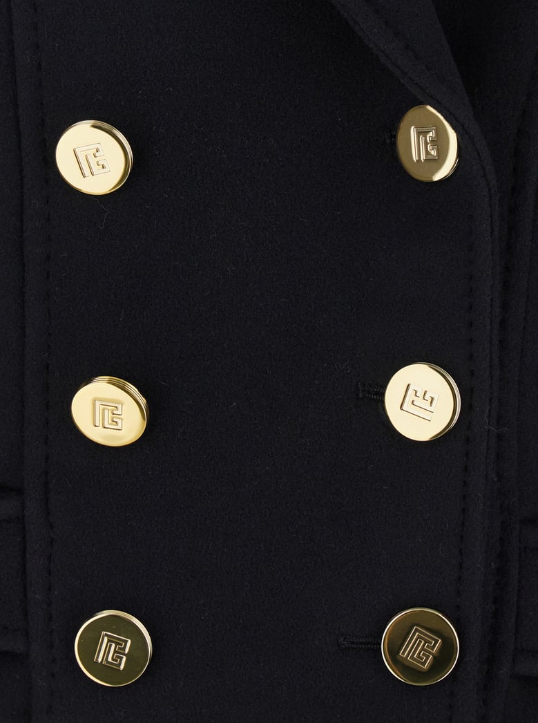 black wool jacket with wide lapels by Selfnex