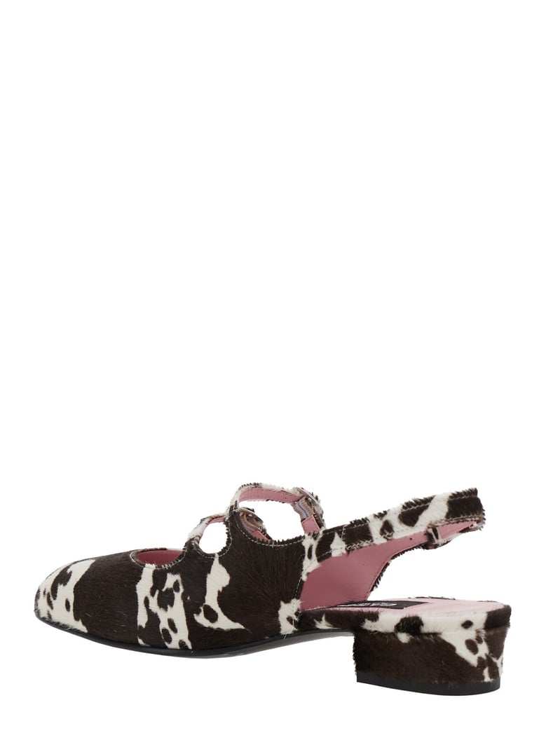 multicolor slingback ballet shoes with buckle by Selfnex
