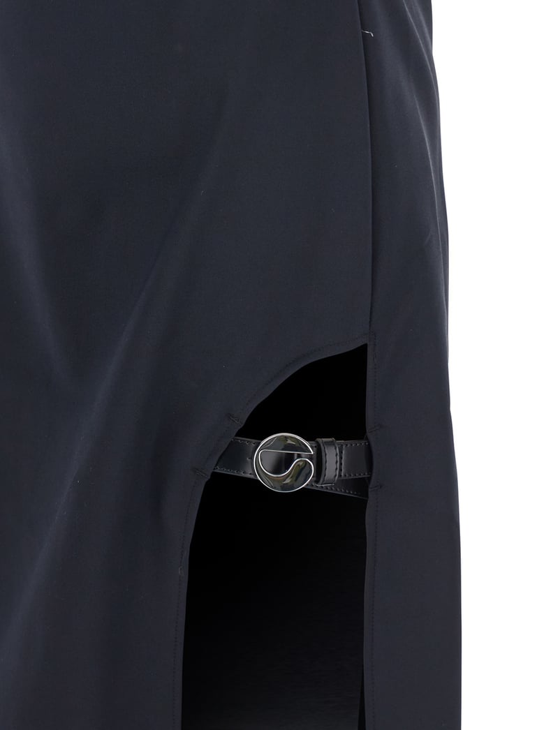 black long dress with thin straps by Selfnex