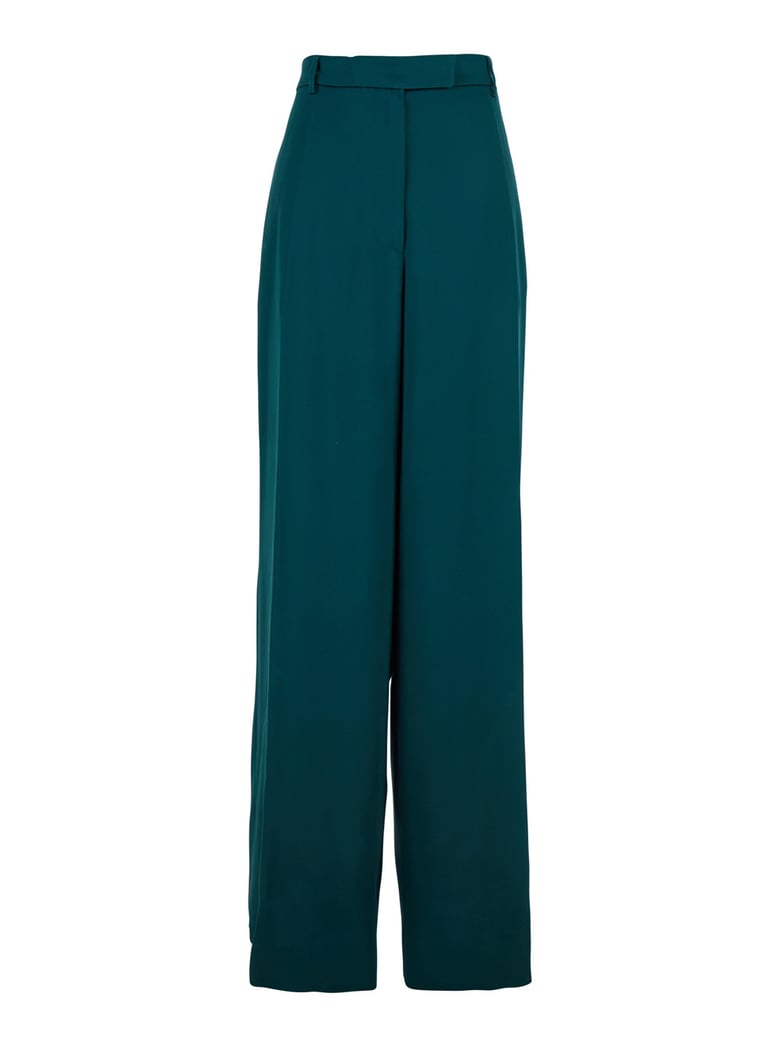 blue fabric trousers with belt loops by Selfnex