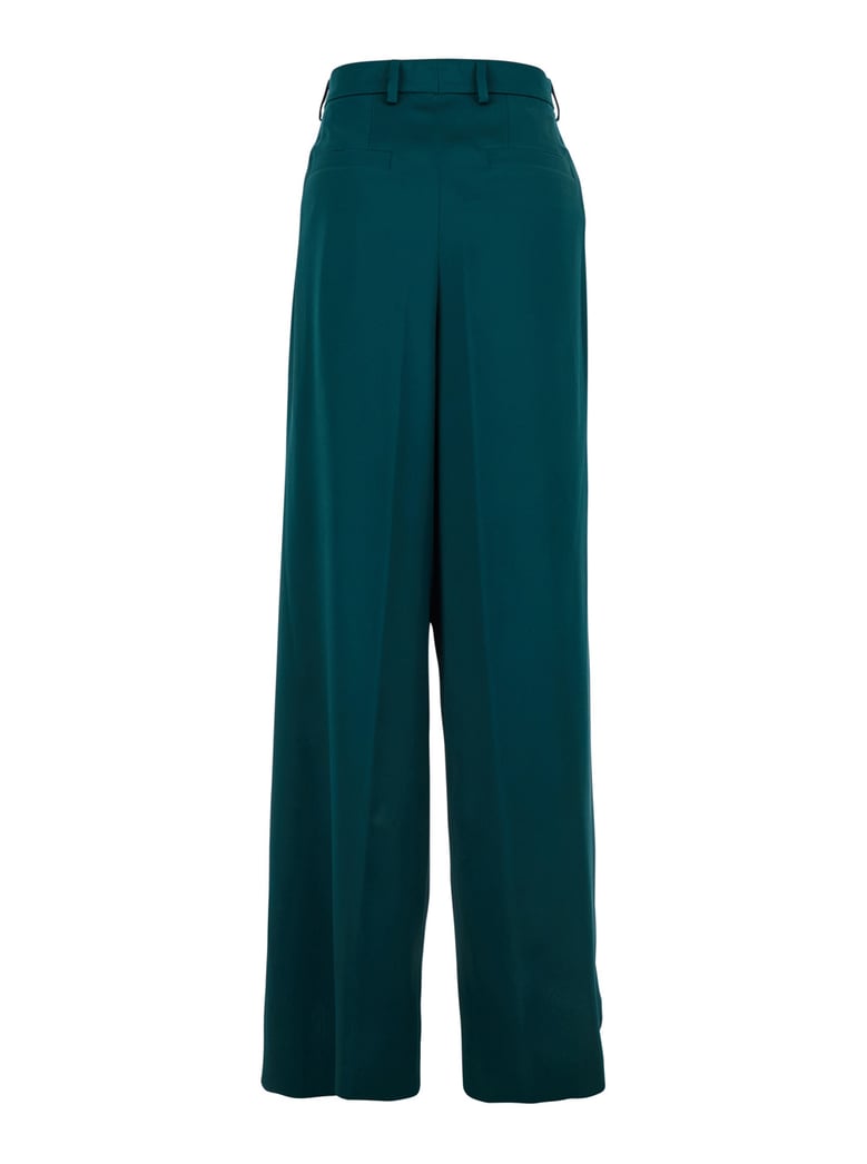 blue fabric trousers with belt loops by Selfnex