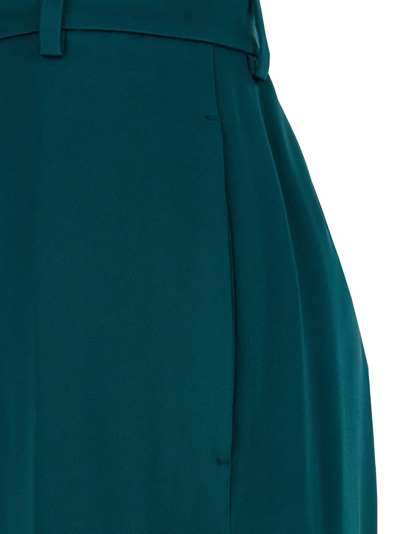 blue fabric trousers with belt loops by Selfnex