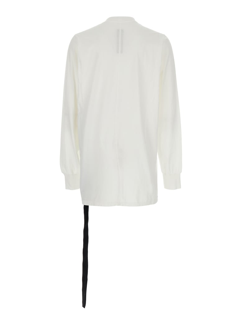 white crewneck t-shirt with logo print by Selfnex